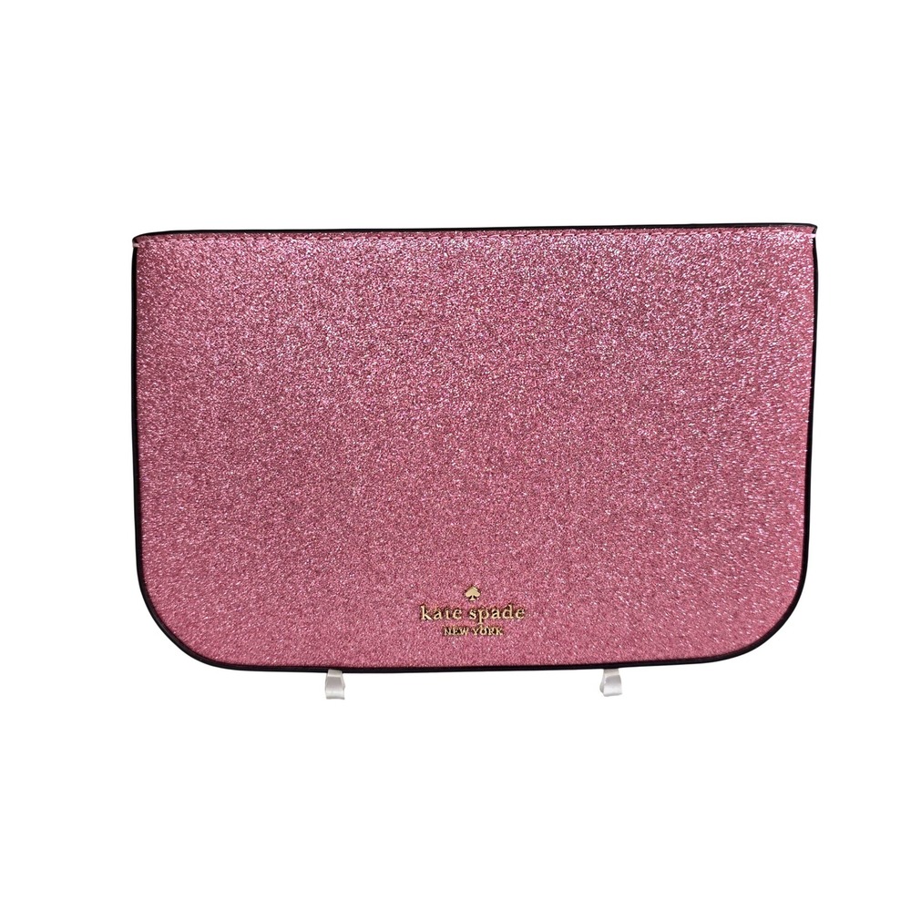 Kate Spade Glimmer Glitter Pochette Mitten Pink Pochette Wristlet Clutch Bag NEW